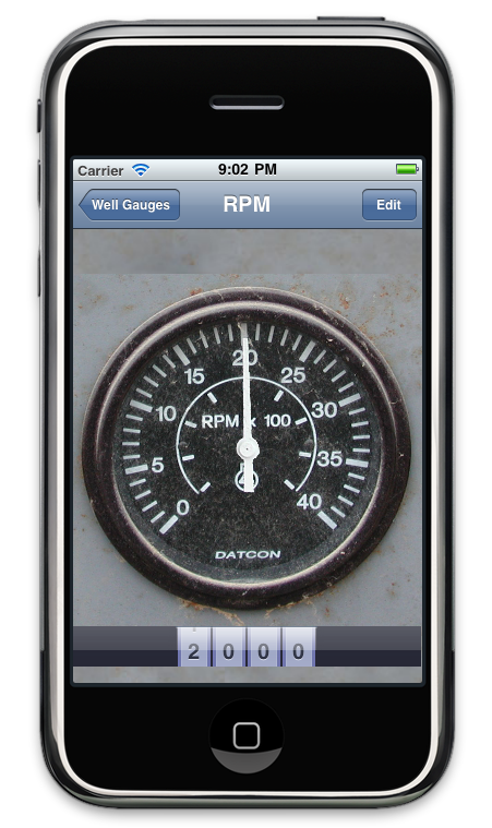 RPM dial gauge