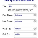 Headquarters Data Page