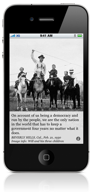 On account of us being a democracy and run by the people, we are the only nation in the world that has to keep a government four years no matter what it does. BEVERLY HILLS, Cal., Feb. 21, 1930